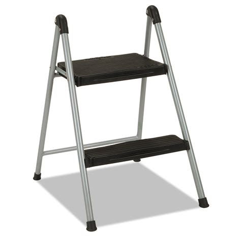 Cosco 2 Step Steel Folding Step Stool With Resin Steps 200lb Capacity