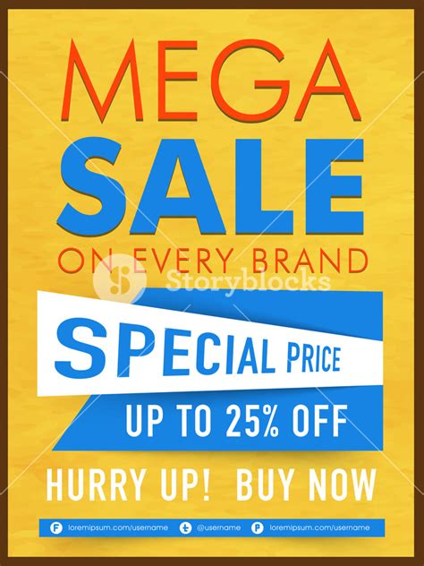 Creative Mega Sale Template Banner Or Flyer Design With Special