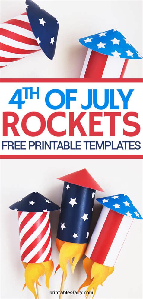4th Of July Rockets Free Printables The Printables Fairy