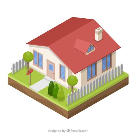 Casa En Estilo 3d Vector Gratis