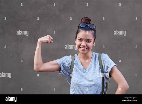 Woman Flexing Her Bicep Hi Res Stock Photography And Images Alamy