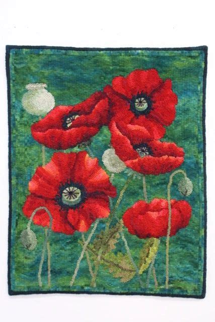 Pin By Michele Nelson On California Poppies Poppy Rug Rug Hooking