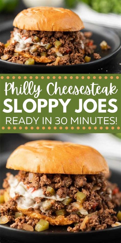 Easy Philly Cheesesteak Sloppy Joes Recipe Philly Cheese