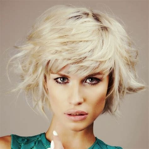 Angled piecey bob haircut, styled curly. 70 Straight Hairstyles & Haircuts You'll Love Wearing ...