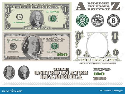 One Hundred Dollar Bill Template Canvas Valley