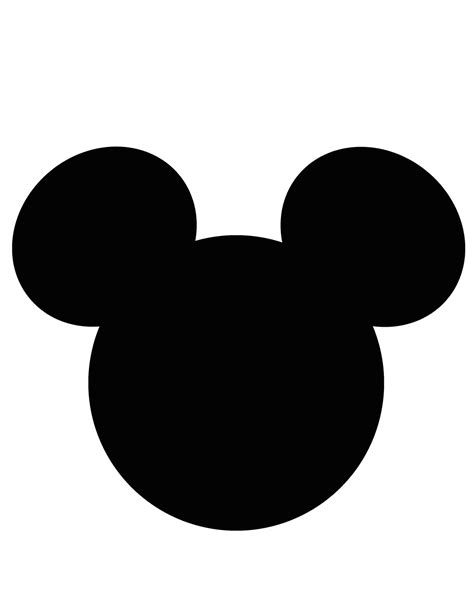 Mickey Head Mickey Ears And Silhouette On Pinterest
