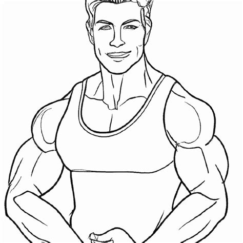 Impressão E Coloração Desenhe O Homem Musculoso Que Você Sempre Sonhou