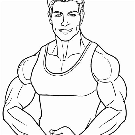 Impressão e Coloração Desenhe o Homem Musculoso que Você Sempre Sonhou