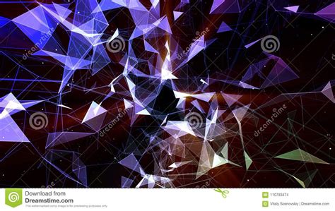 3d Rendering Abstract Background On The Basis Of Plexus Technological