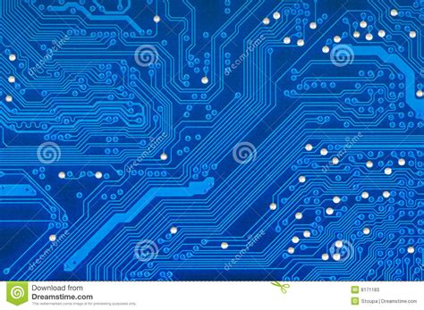 Printed Circuit Board Stock Image Image Of Blue Electronic 8171183