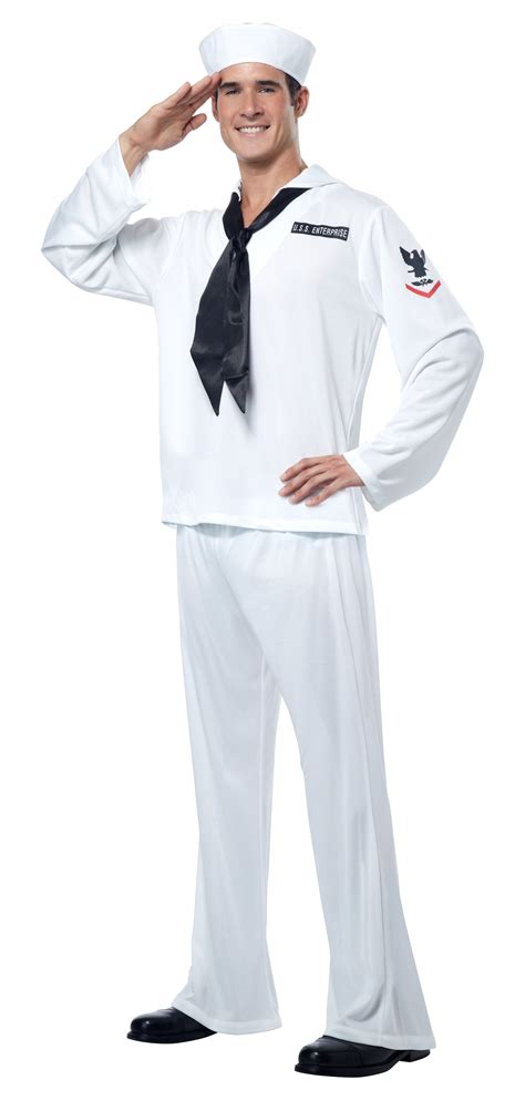 Sailor Top Pants Hat Neck Tie Sailor Halloween Costumes Adult Costumes Adult Halloween