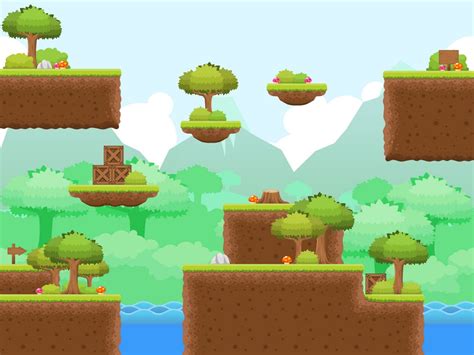 It contains more than 100 game assets, from platformer & top down tileset, side scrolling & top down character sprite sheets, game gui packs, space shooter assets, game backgrounds, and many more. Free Platformer Game Tileset - Game Art 2D
