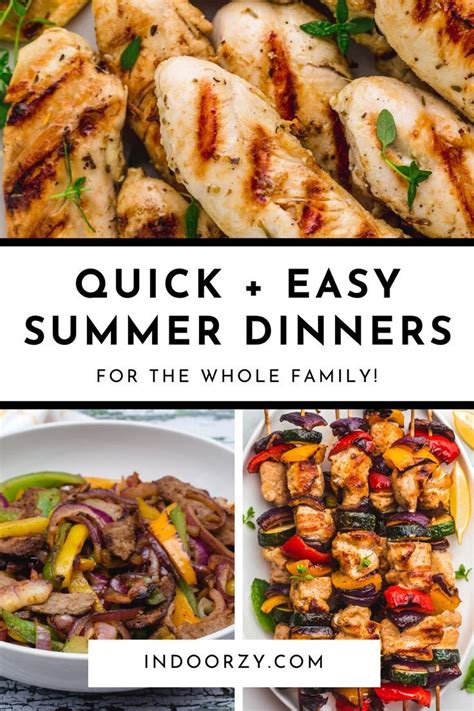 best simple healthy light summer dinner recipes with lots of veggies some with meat and some