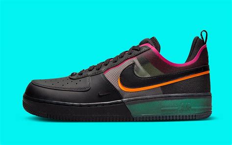 Official Images Nike Air Force 1 React Black Neon House Of Heat