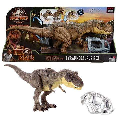 Jurassic World Stomp ‘n Escape Tyrannosaurus Rex Figure Camp Cretaceous Dinosaur Escape Toy With