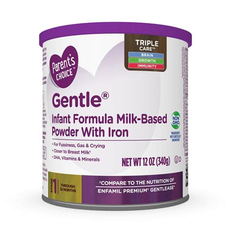Parents Choice Gentle Infant Formula Milk Based Powder With Iron 12