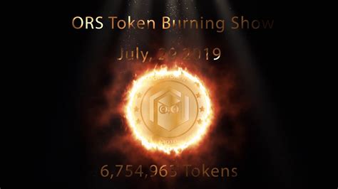 When a company decides to burn tokens, it has two options. Ors Token Burning Show - YouTube