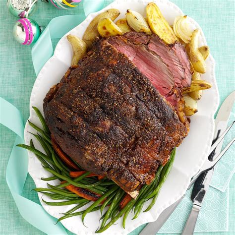 A tender, juicy prime rib roast is the perfect christmas dinner centerpiece. Standing Rib Roast Recipe | Taste of Home