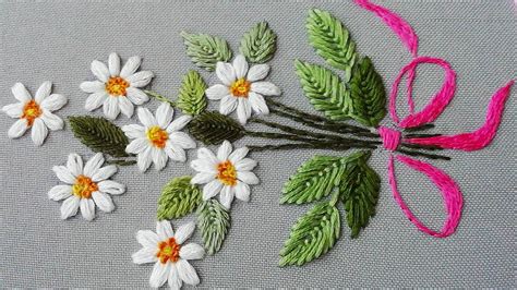 10 ลายปักดอกไม้ ⎮10 Amazing Hand Embroidery For Beginners ⎮ Flowers