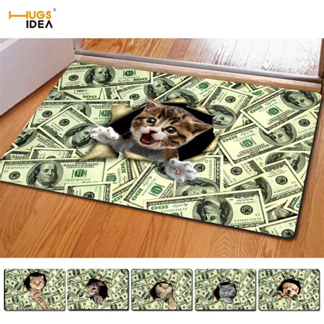 Hugsidea 4060cm Home Carpet 3d Cute Animal Cat Dog Printed Rugs