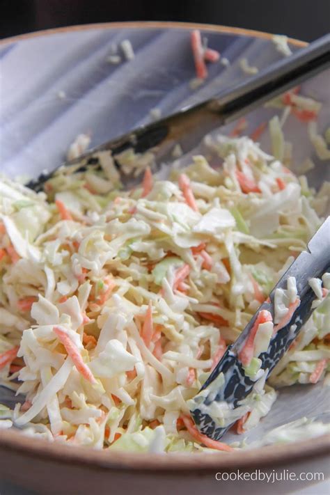 Creamy Coleslaw Easy Classic Recipe Cooked By Julie Recipe