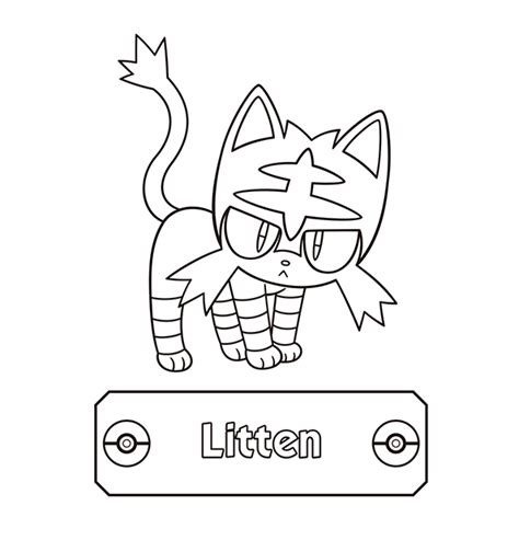 Litten Sun And Moon Pokemon Coloring Pages November 23 2016released