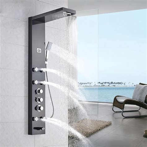 Multi Fuction Waterfall Shower Panel Juno Showers Touch Of Modern