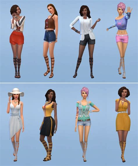 Netz à Porter Outfits Ready To Wear For Your Sims No Cc Required In