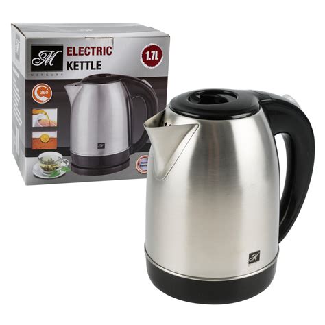 Wholesale Stainless Steel Cordless Electric Kettle 17l Silverblack
