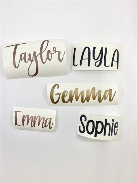 Glitter Name Decal Personalized Name Decal Customized Name Etsy