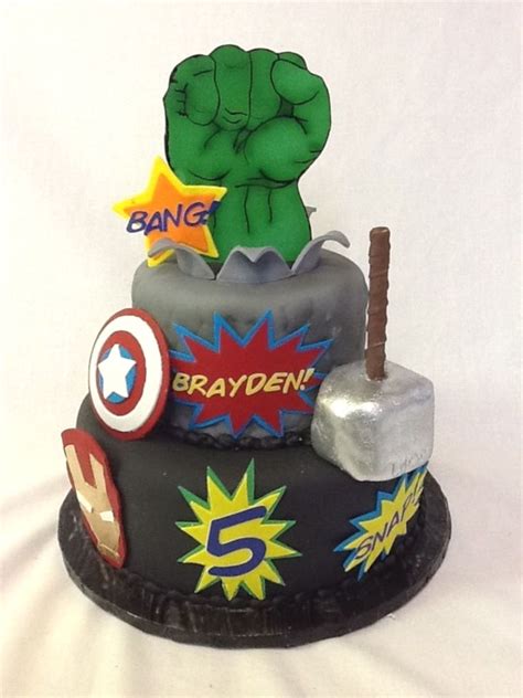 Marvel avengers endgame characters happy birthday cake design ideas images pic for boys girls kids captain america,hulk,thor. 10 Awesome Marvel Avengers Cakes - Pretty My Party