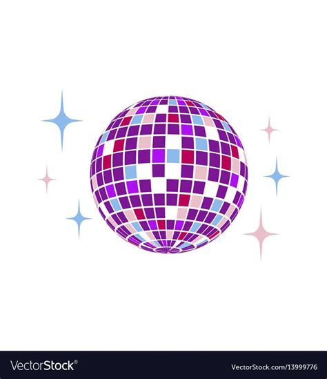 Disco Ball Icon Vector Image On Vectorstock Disco Ball Disco Ball