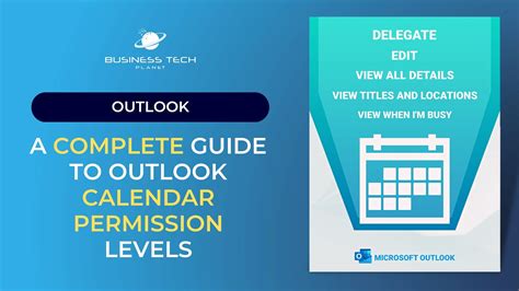 A Complete Guide To Outlook Calendar Permission Levels Youtube