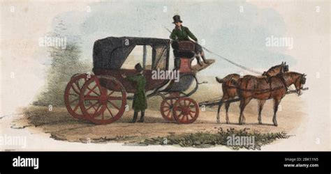 Horse Drawn Carriage Early 19th Century Stock Photo Alamy