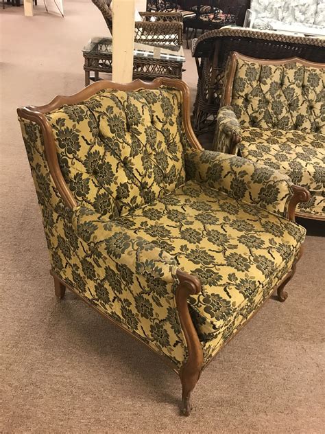 Olive Floral Sofa And Chair Set Delmarva Furniture Consignment