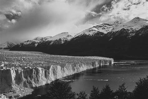 Santa Cruz Province Grayscale Photo Of Snow Covered Mountain Argentina