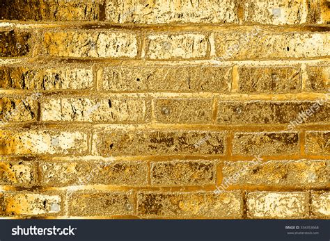 Golden Brick Wall Stock Photo 334353668 Shutterstock