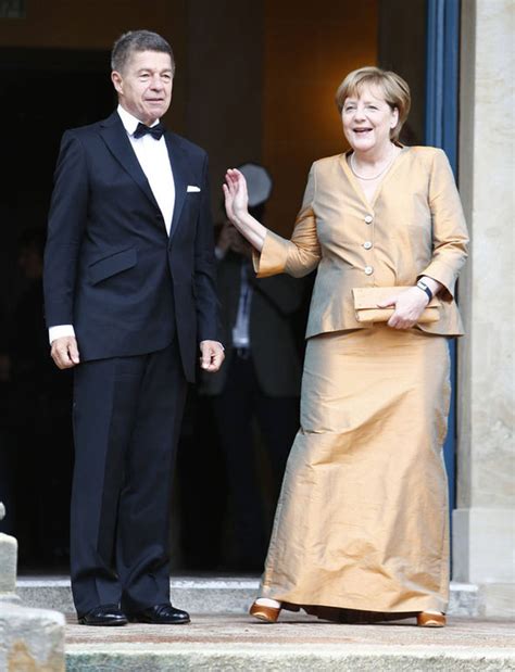 A member of the christian democratic she is married to quantum chemist joachim sauer. Angela Merkel steps out in gold suit with husband Joachim ...