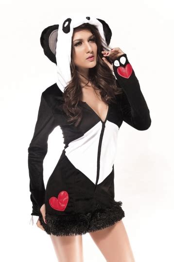 Adult Sexy Halloween Deluxe Panda Bear Costume Panda Bear Costume