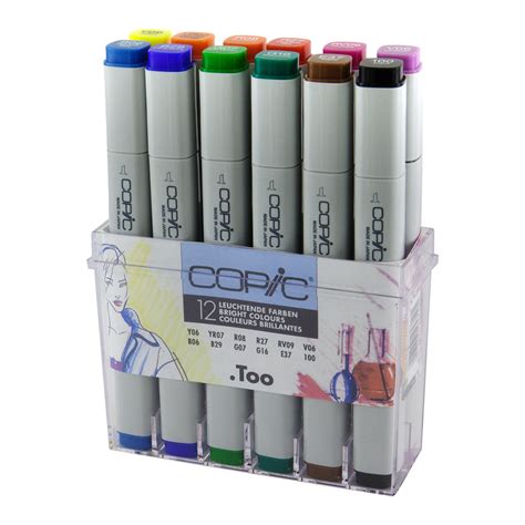 Copic Classic Marker 12 Set Bright Colors Markers N Pens
