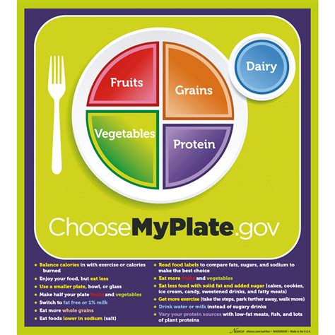 Myplate Poster With Key Phrases 1018319 W44791p Wa29392 Nutrition Nutrition Education
