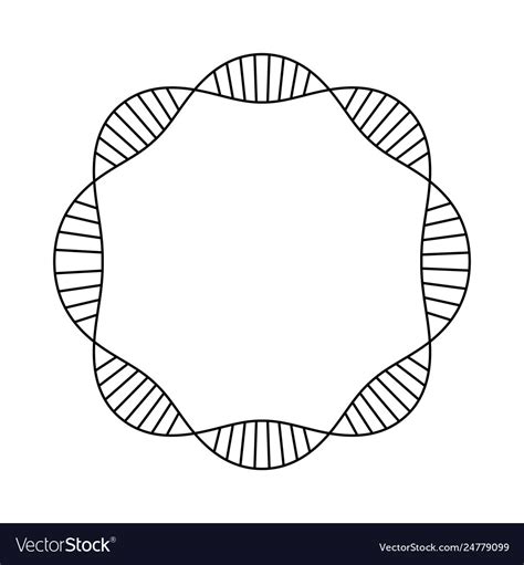 Circular Dna Chain Science Icon Royalty Free Vector Image