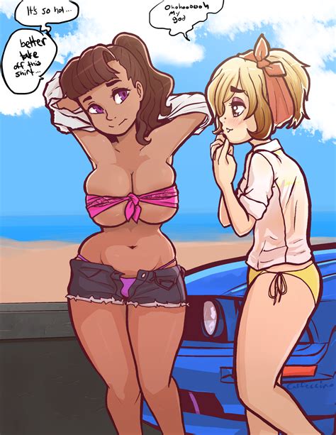 Emma And Cappuccino Beach Day By Fappuccino Hentai Foundry