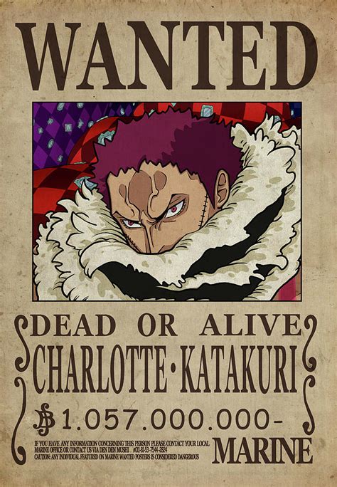 One Piece Wanted Poster Katakuri Digital Art By Niklas Andersen Pixels Sexiz Pix