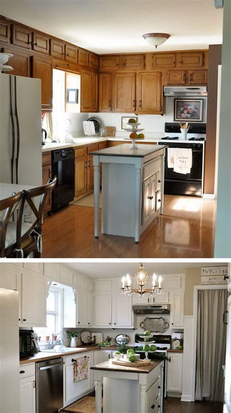 The amount of light must differ, like in nature, to give a healthy feel to the room and evoke a tone involving harmony and peace. Before and After: 25+ Budget Friendly Kitchen Makeover ...