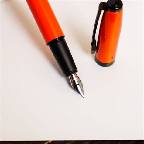 Platignum Studio Orange Fountain Pen Truphae