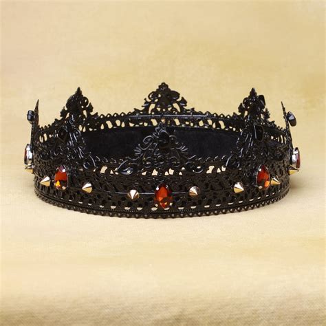 Black Crown Gothic Crown Mens Crown King Crown Dark Etsy