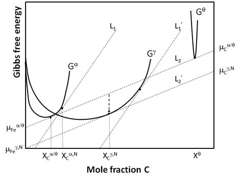 Schematic Showing Gibbs Free Energy Versus Composition Curves A Of