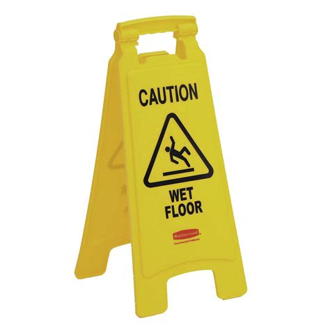 Rubbermaid Double Sided Safety Sign Caution Wet Floor