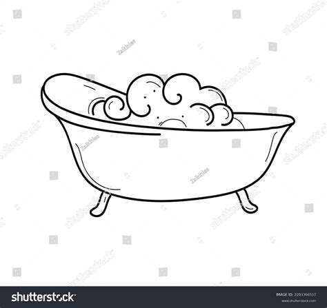 Evening Relaxing Bubble Bath Evening Ritual Stock Vector Royalty Free 2203366517 Shutterstock